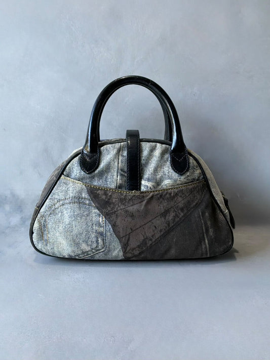 Dior Denim Speedway Saddle Bowler Bag