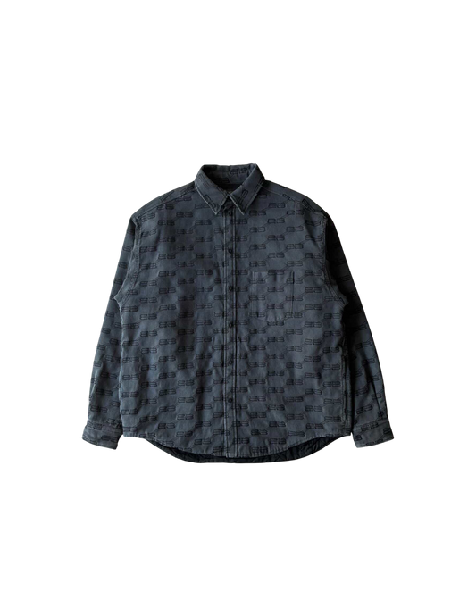 Balenciaga All Over Print BB Padded Denim Jacket
