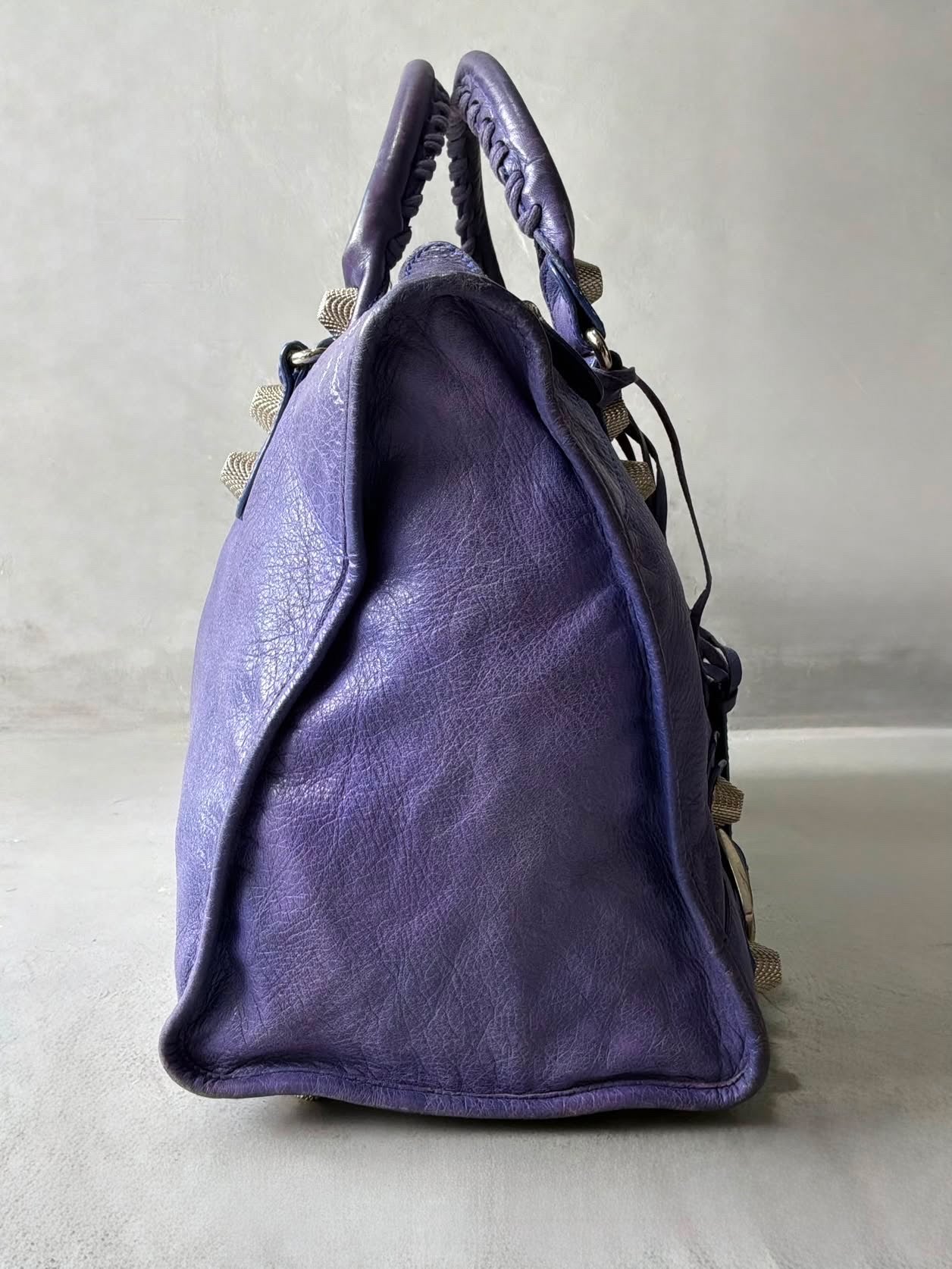 Balenciaga Work Giant 21 Purple Lambskin Bag