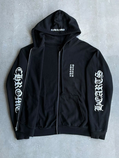 Chrome Hearts Sleeve Script Zip Hoodie