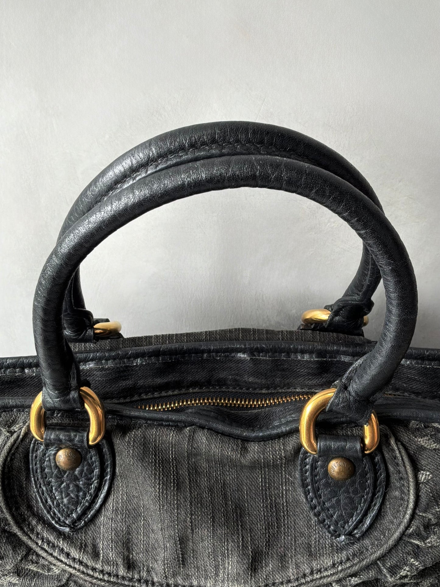 Louis Vuitton Neo Cabby MM Monogram Denim Handbag
