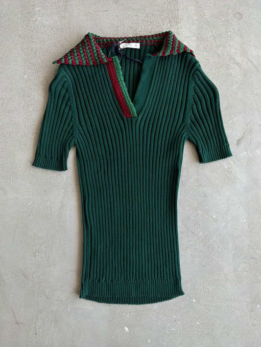 Prada Knit Collared Top