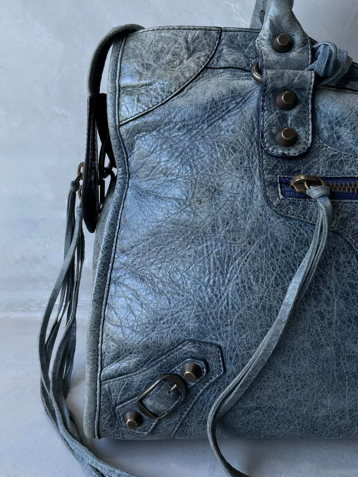 Balenciaga Classic City Navy Lambskin Bag