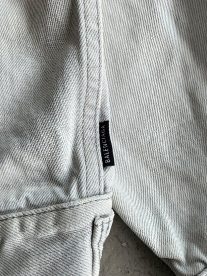 Balenciaga Embroidered Script Denim Jacket