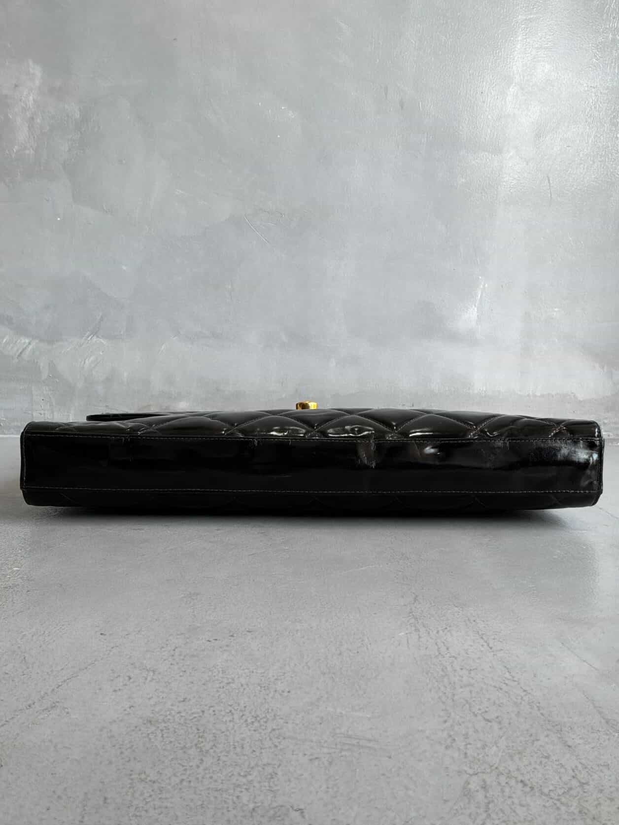 90’s Chanel Patent Leather Briefcase
