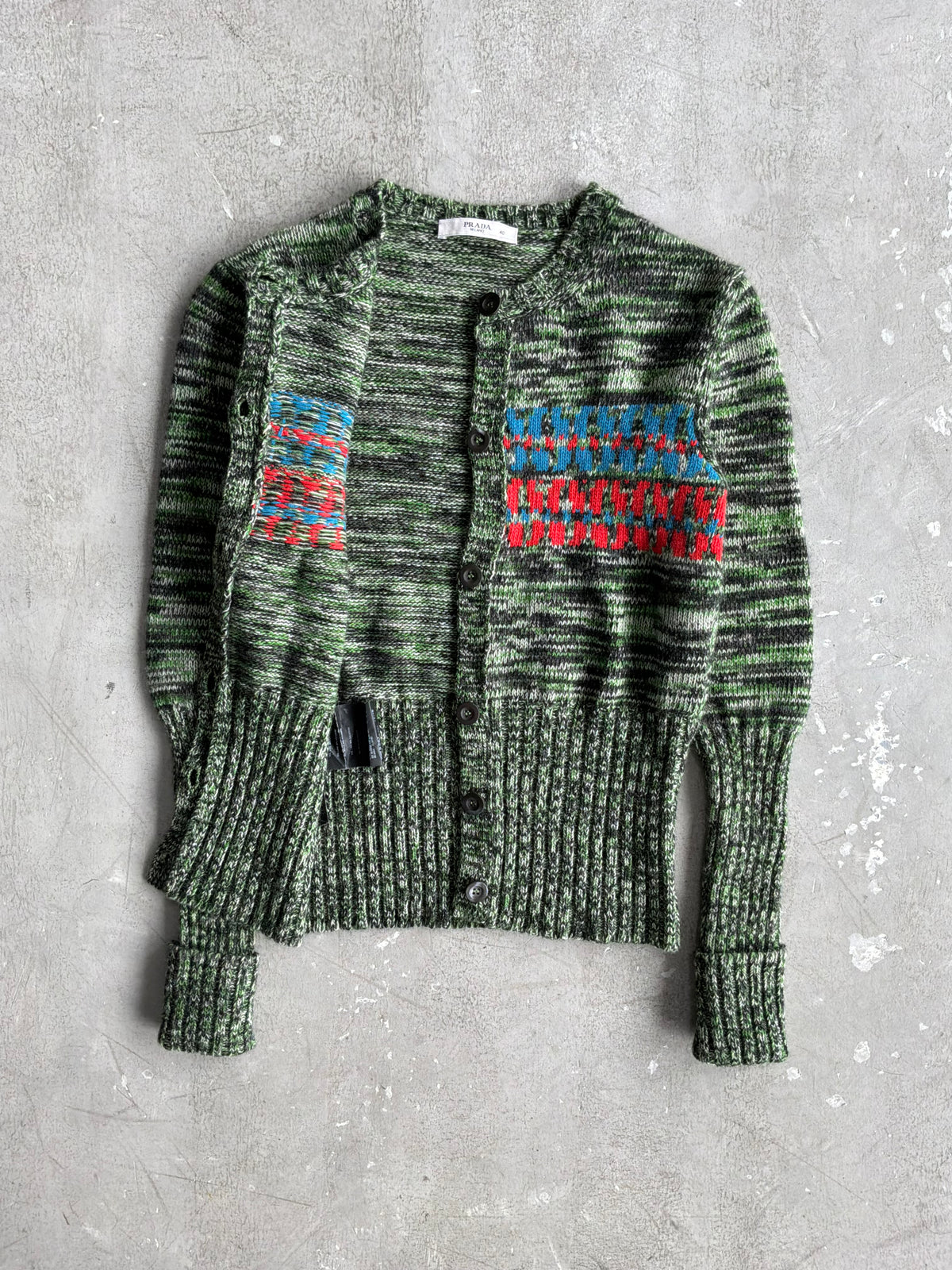 Prada Camouflage Button Knit Jacket