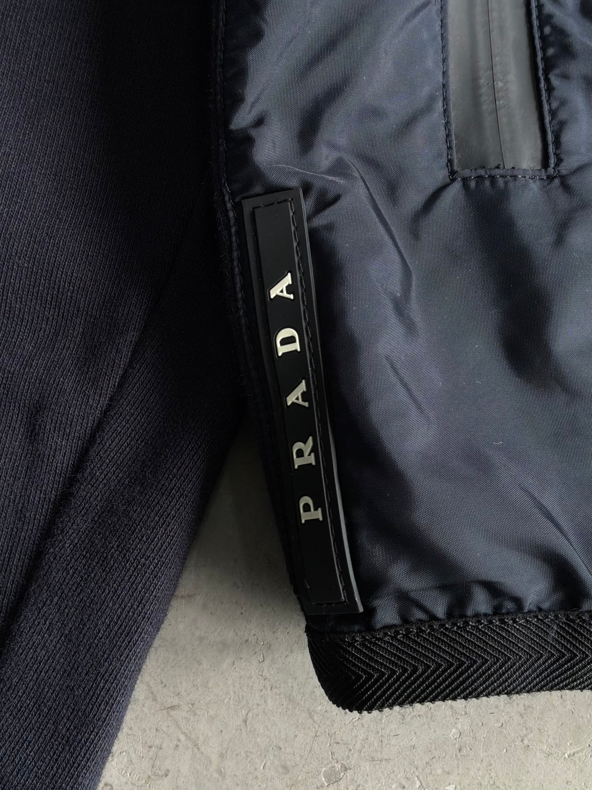 Prada Hybrid Zip Up Hoodie