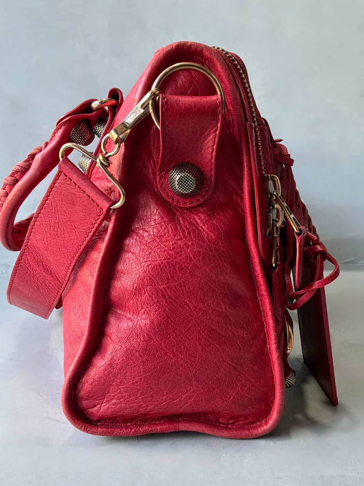 Balenciaga Classic City Giant 21 Bronze Red Lambskin Bag