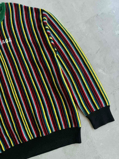 Balenciaga Multicolor Striped Logo Sweater