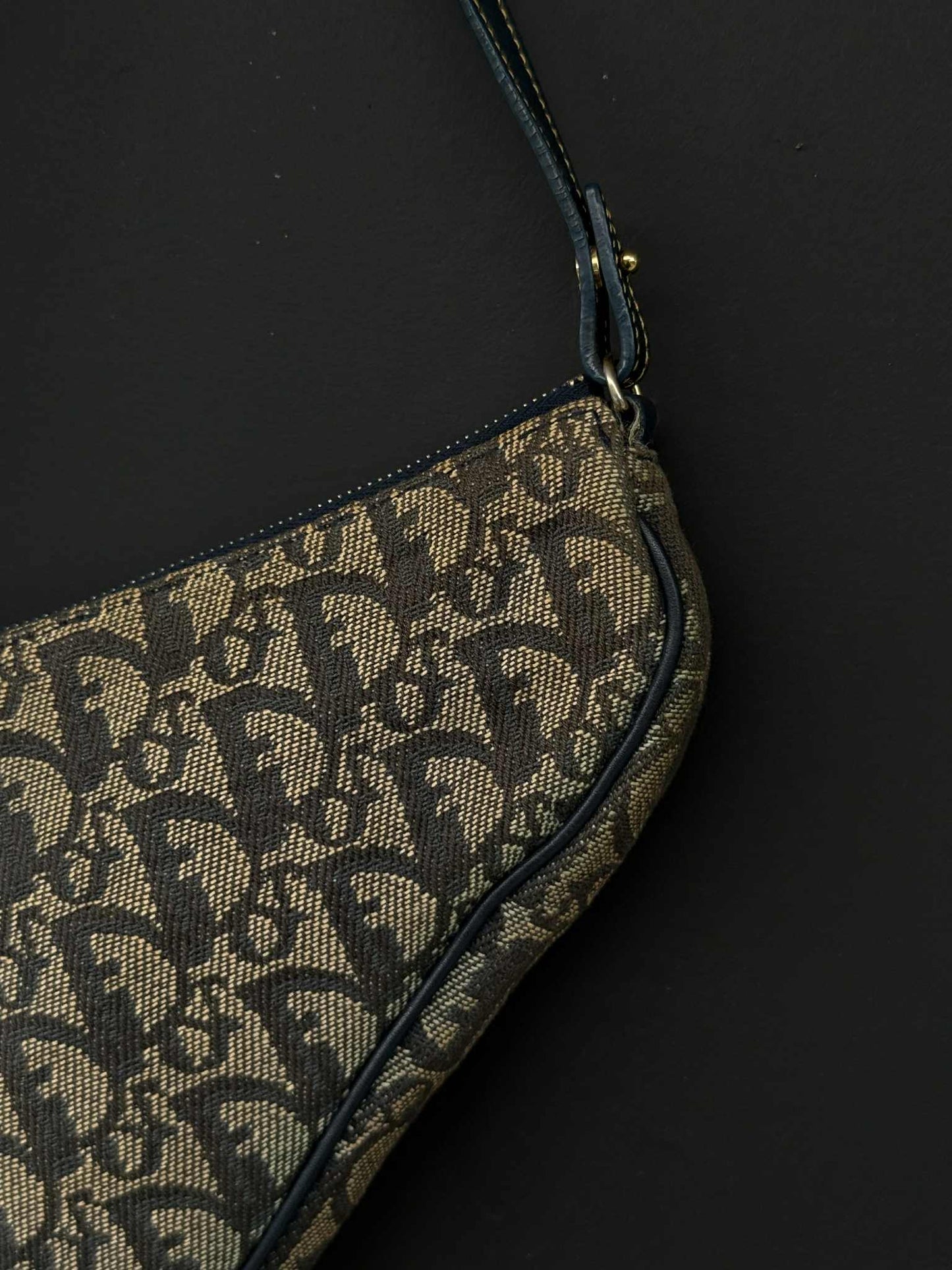 Vintage Dior Oblique Canvas Saddle bag