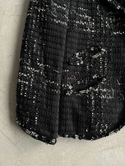 2008 Chanel Black Tweed Blazer