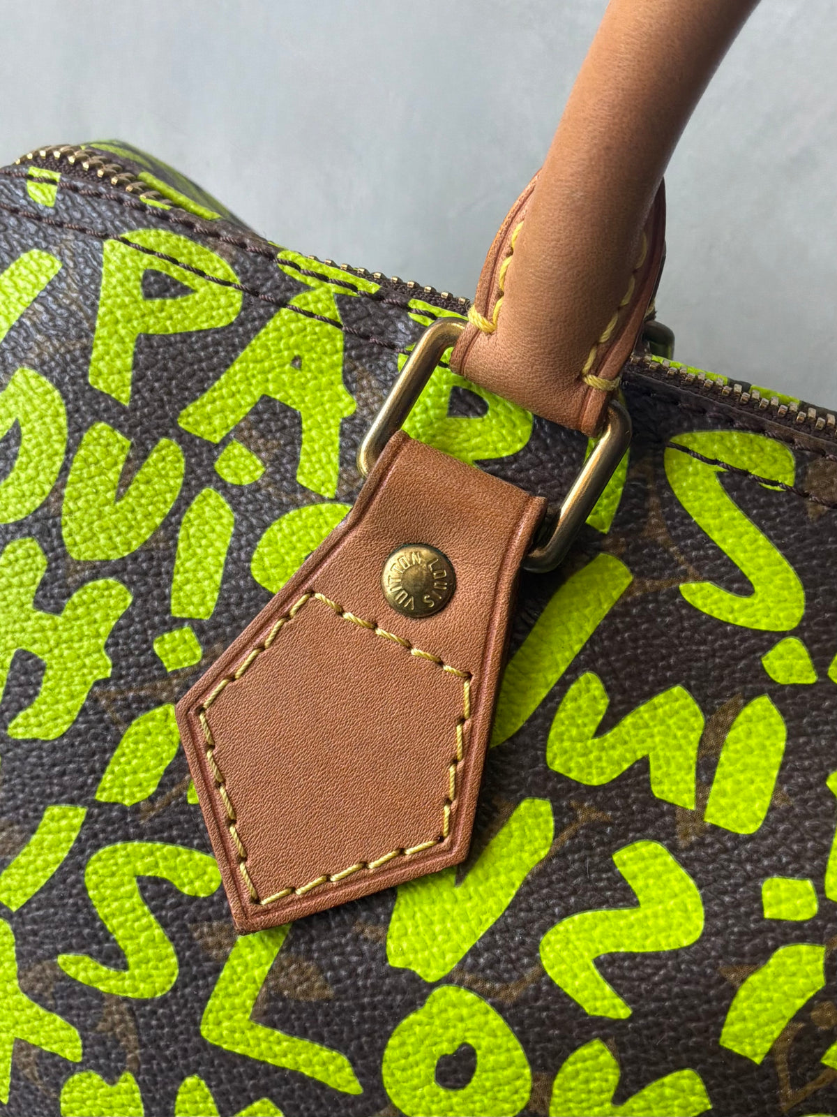 Louis Vuitton x Stephen Sprouse Green Graffiti Speedy 30 Bag
