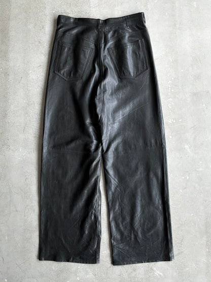 Balenciaga Sample Wide Leather Pants