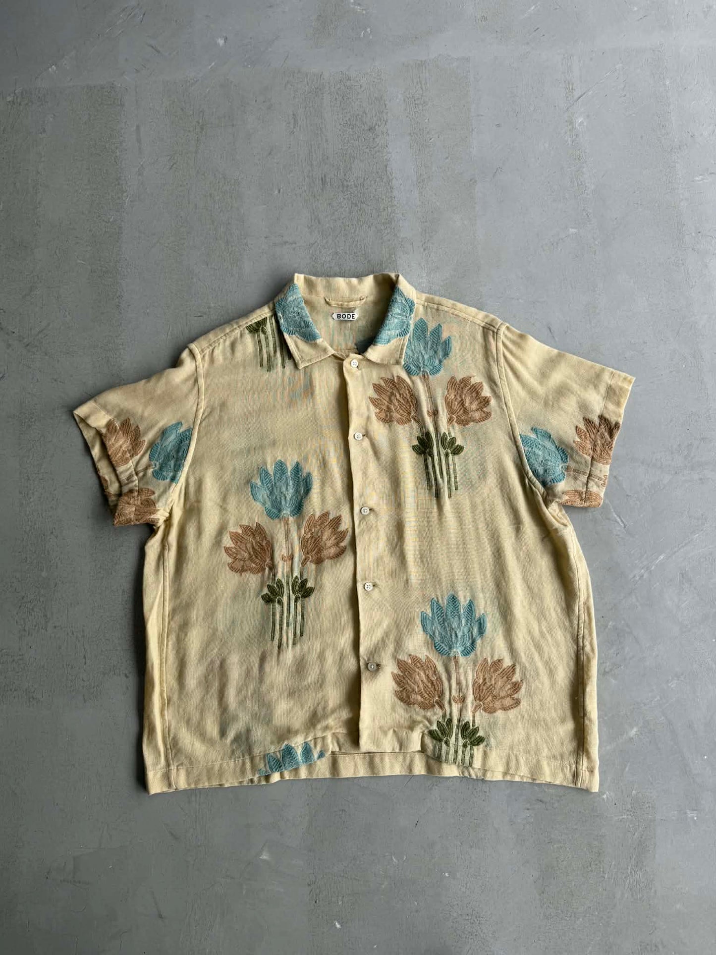 Bode Beige Full Bloom Shirt