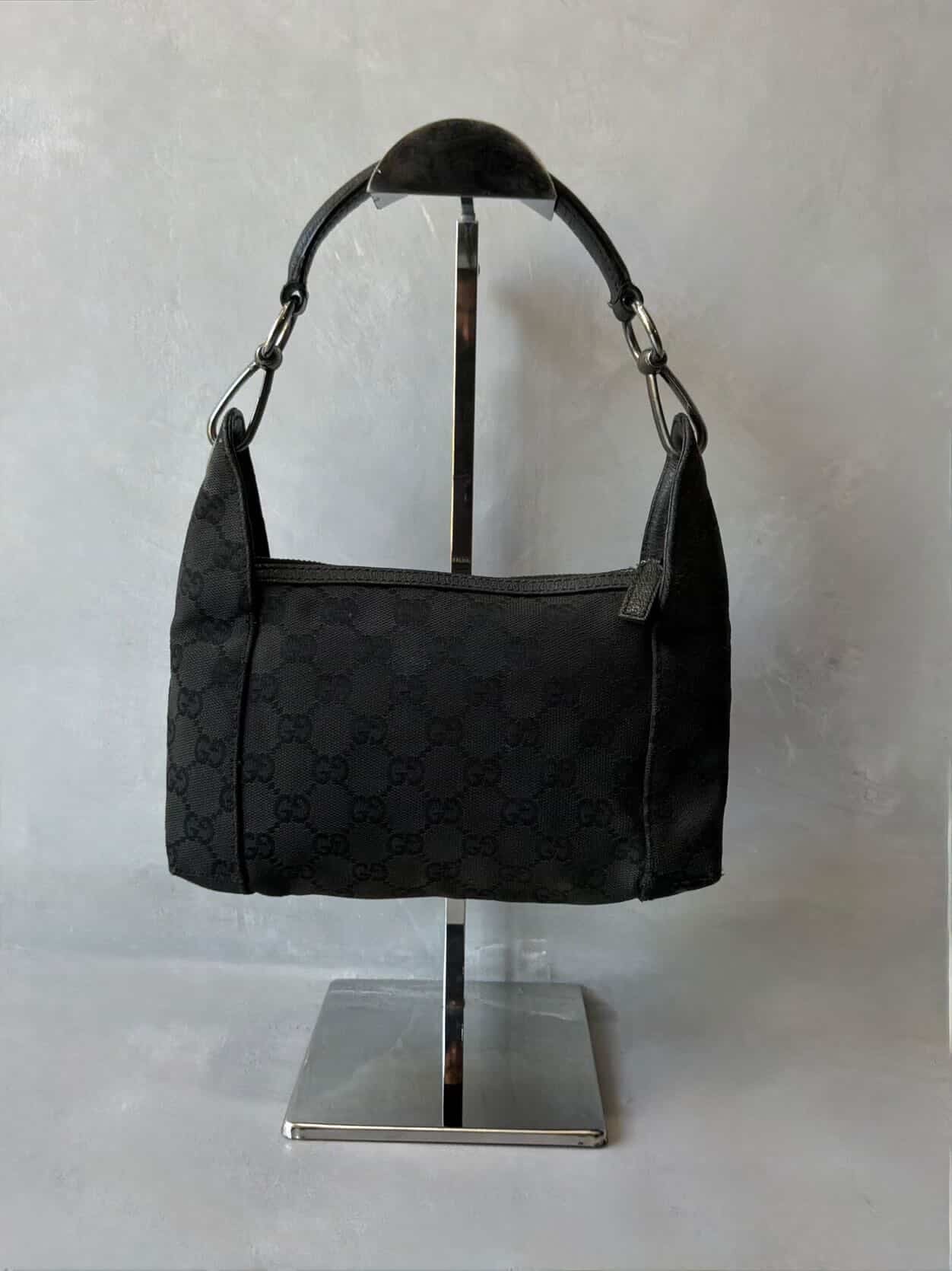Gucci GG Black Canvas Monogram HandBag