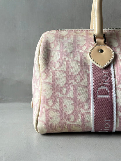 Dior Pink Trotter Flower Boston Bag