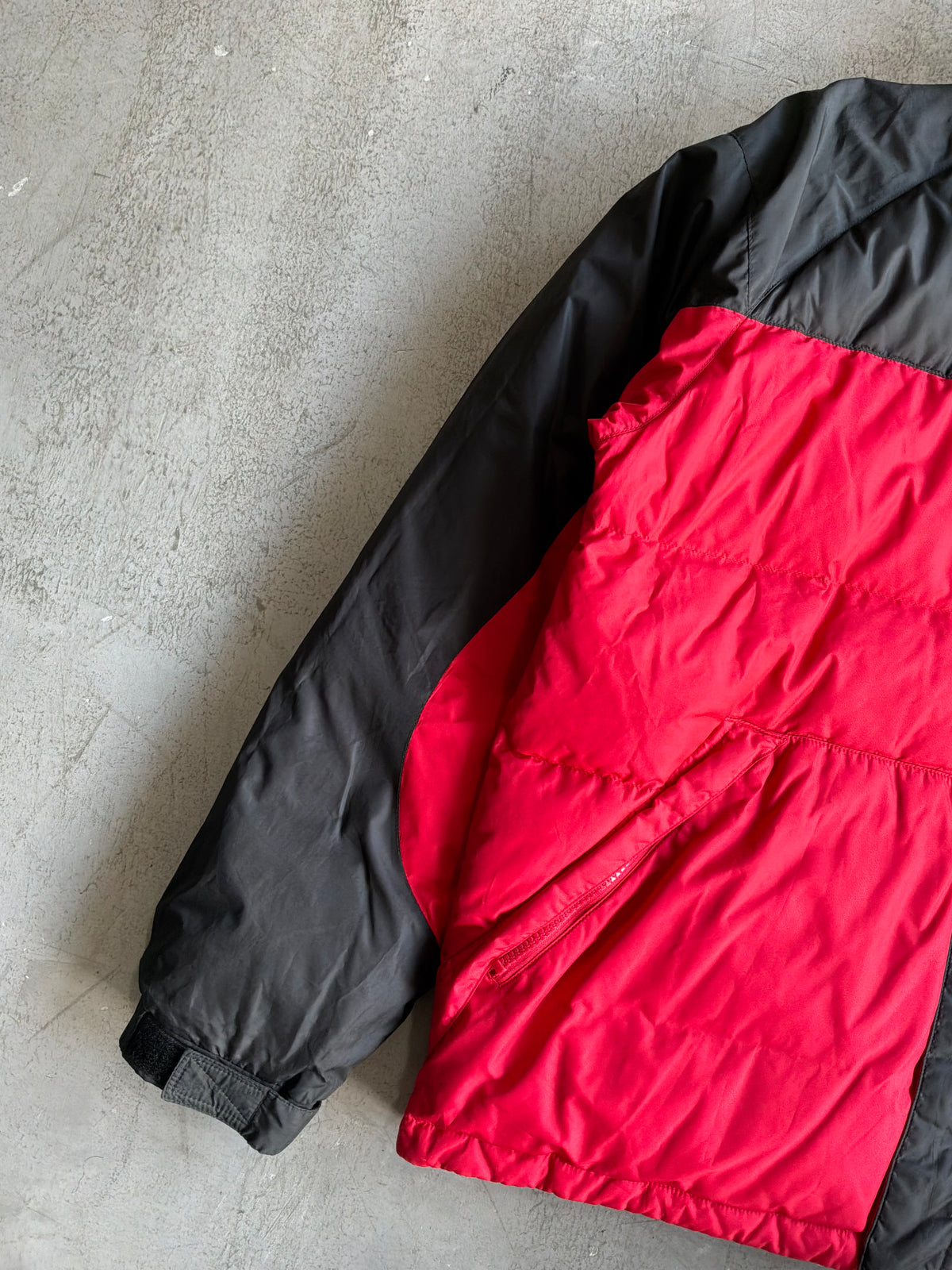 Balenciaga Vintage Red And Black Reversible Puffer Jacket