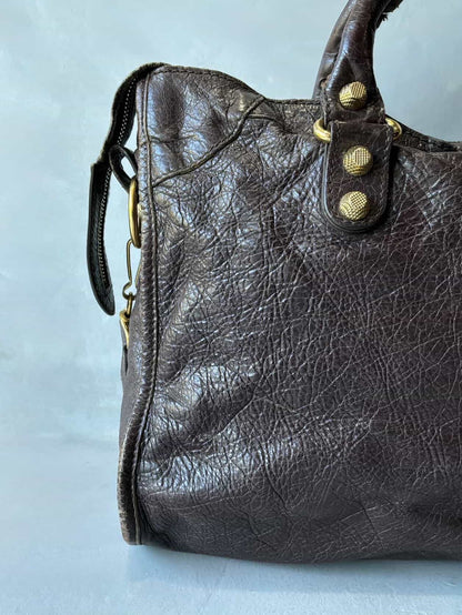 Balenciaga Classic City Giant 12 Choco Brown Lambskin Bag