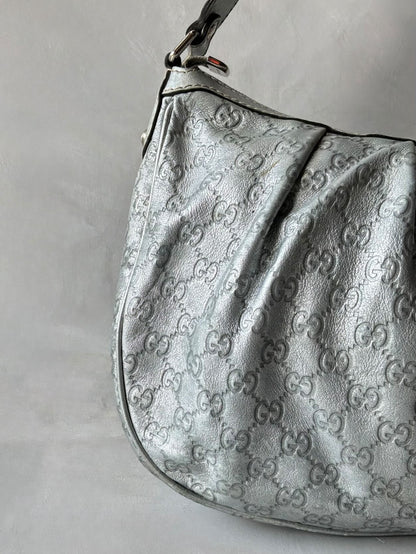 Gucci Monogram Metallic Hobo Bag