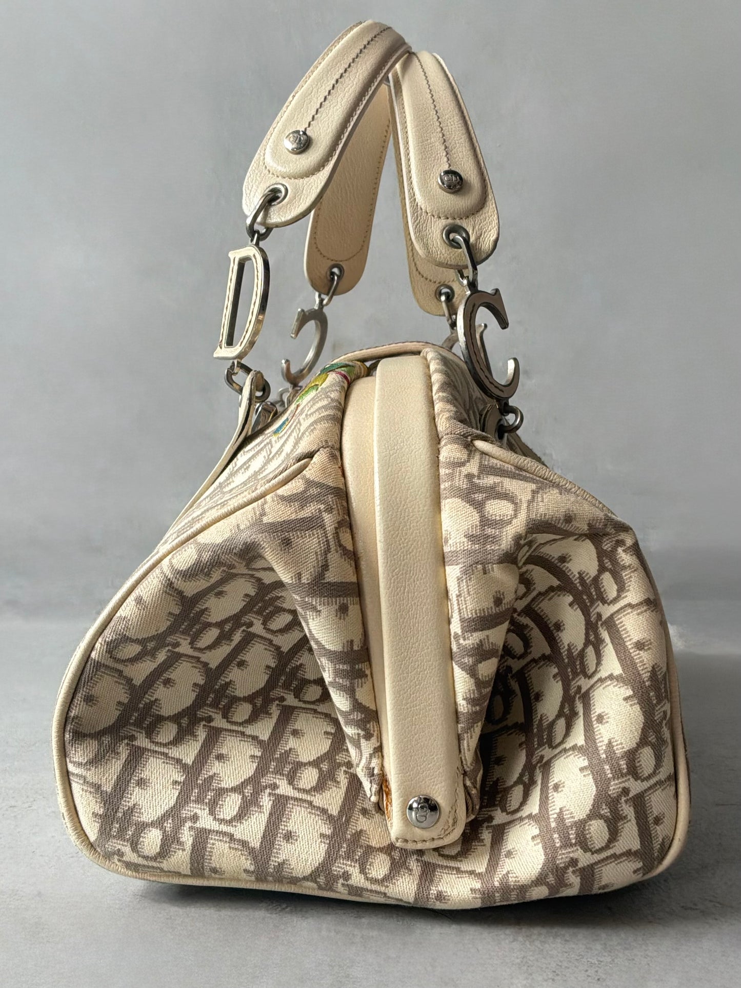 Dior Trotter Floral Patch Bowler Bag
