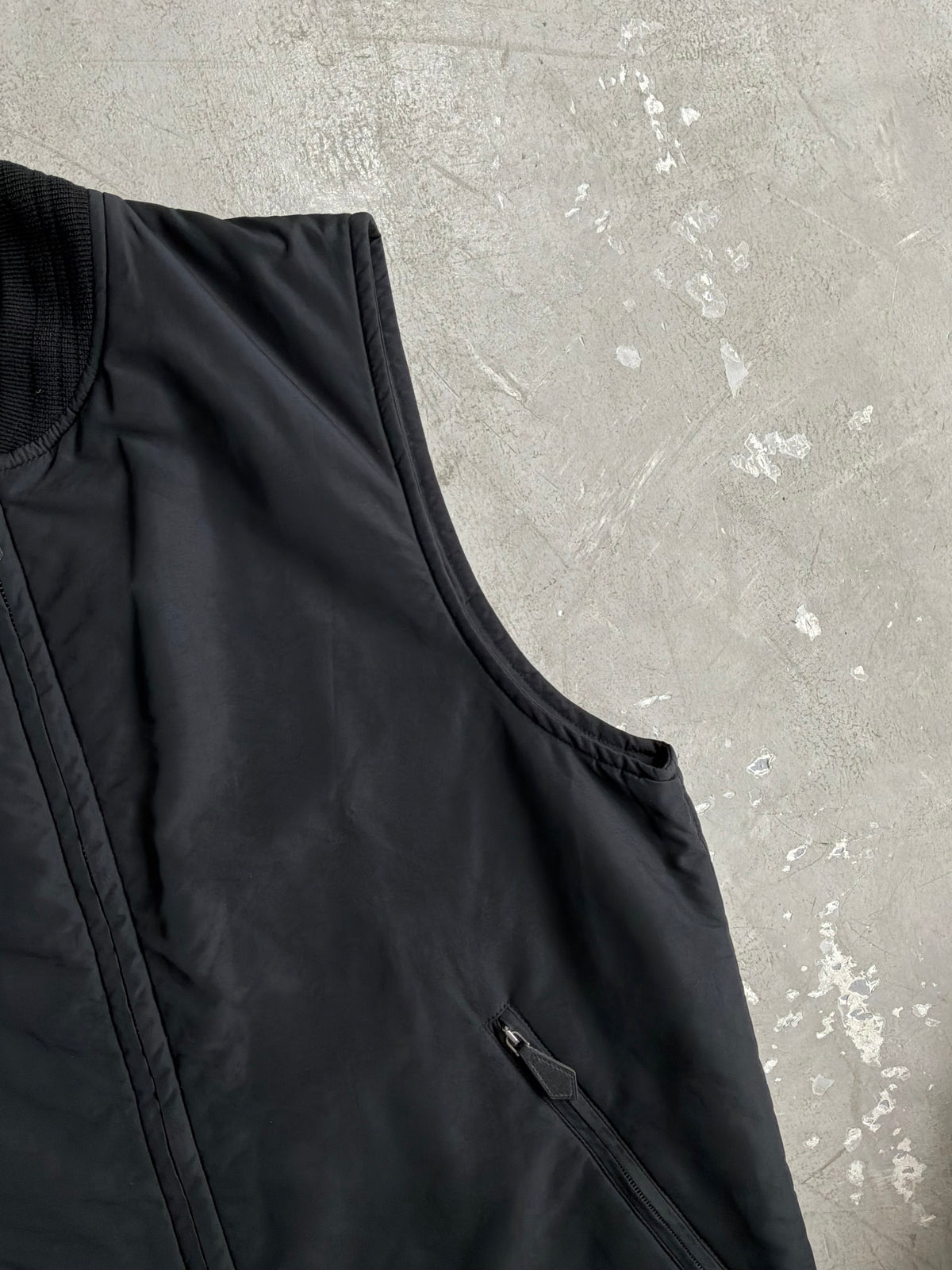 Hermes Leather Zip Nylon Vest