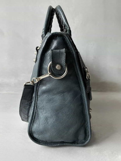 Balenciaga Classic City Giant 12 Navy Lambskin Bag