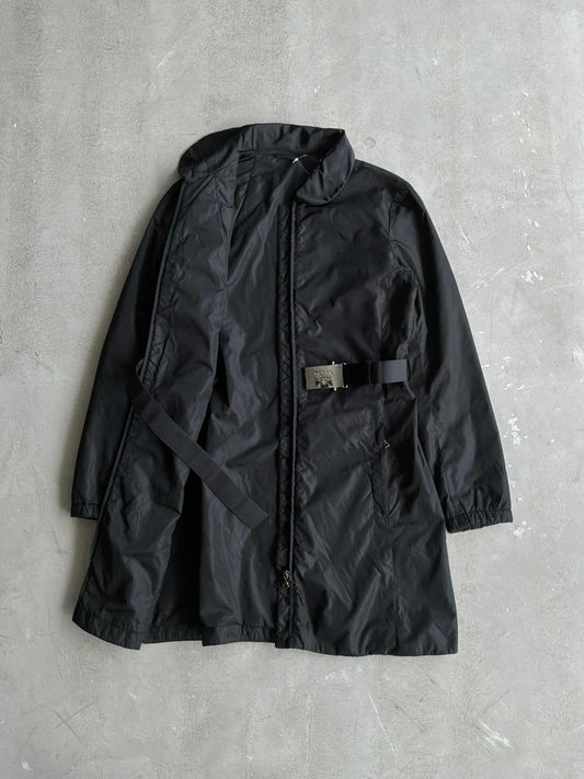 Prada Women’s Belted Nylon Trench Coat