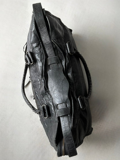 Balenciaga Part Time Black on Brass Lambskin Bag