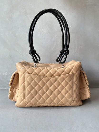 Chanel Cambon Ligne Beige Reporter Bag