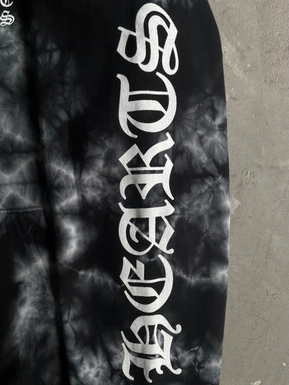 Chrome Hearts Horseshoe Script Tie Dye Pull Over Hoodie