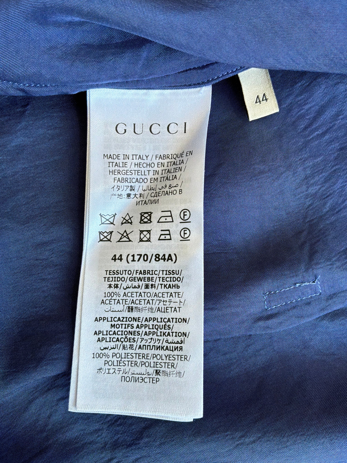 Gucci Interlocking G Satin Bowling Shirt
