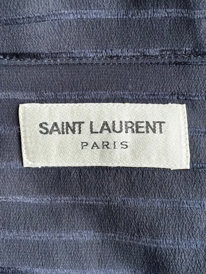 Saint Laurent Paris Vertical Script Silk Shirt