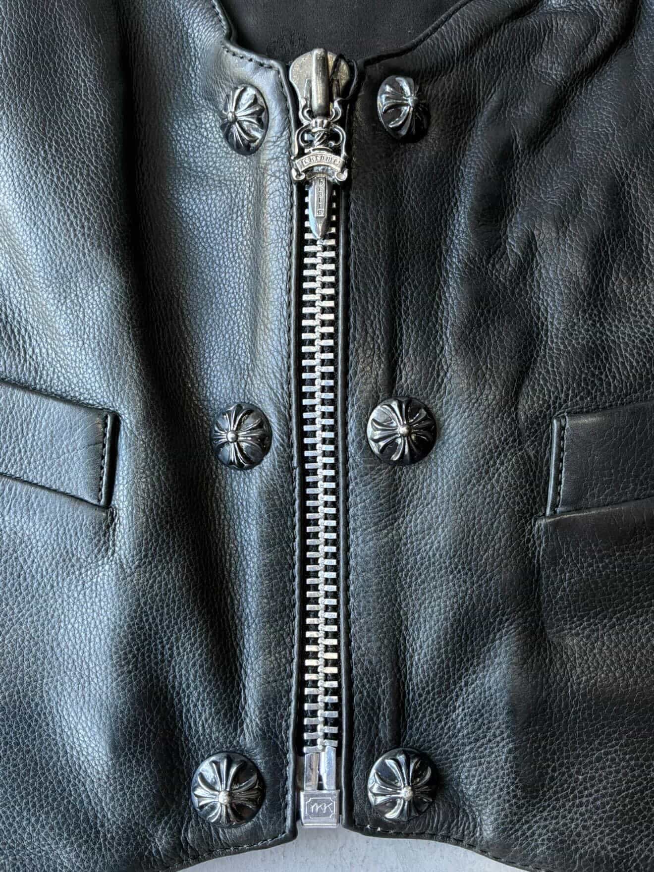 90’s Chrome Hearts Filigree Cross Leather Vest