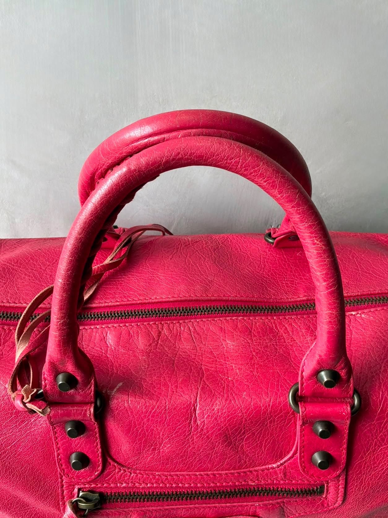 Balenciaga Large Twiggy Red Lambskin Bag