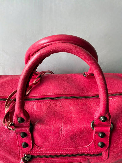 Balenciaga Large Twiggy Red Lambskin Bag