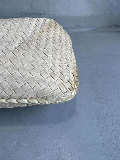 Bottega Veneta Intrecciato Cream Hobo Bag