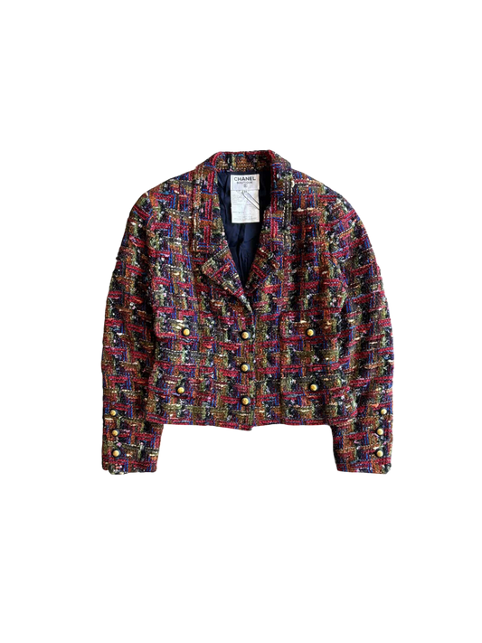 1993 Chanel Multicolor Tweed Blazer