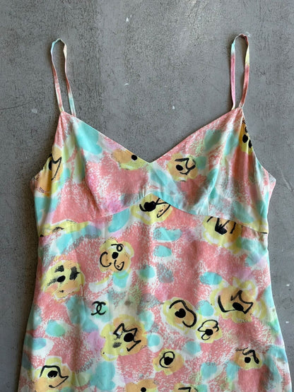 1997 Chanel Abstract Tortoise Silk Dress