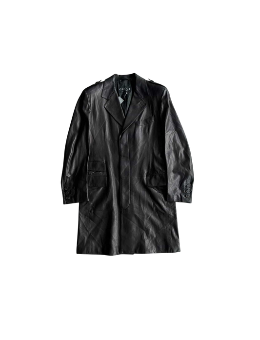 Gucci Tom Ford Era Leather Long Coat