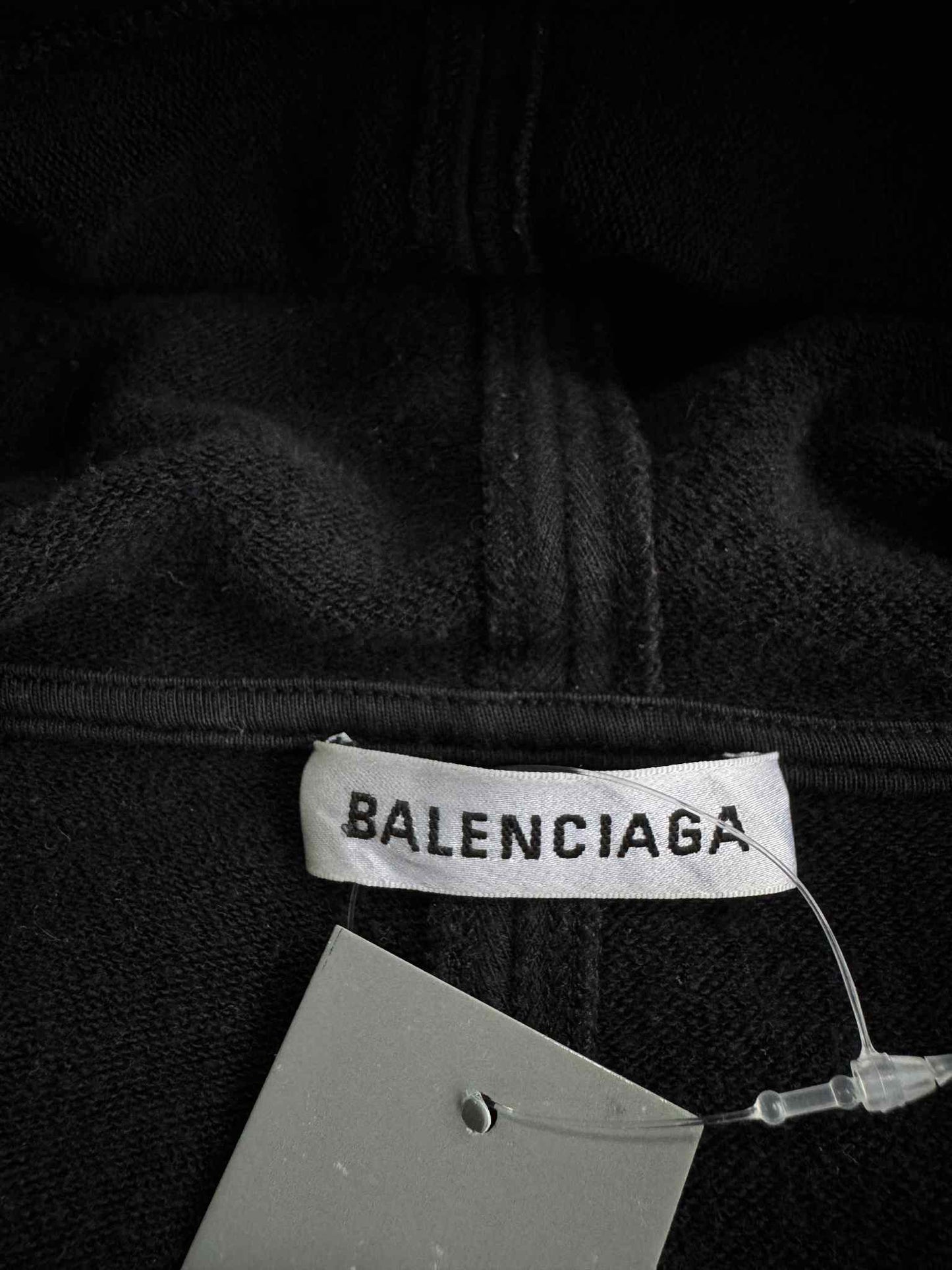 Balenciaga Ss18 Black Logo Zip Up Hoodie