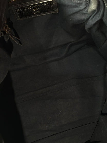Balenciaga Work Black on Brass Lambskin Bag
