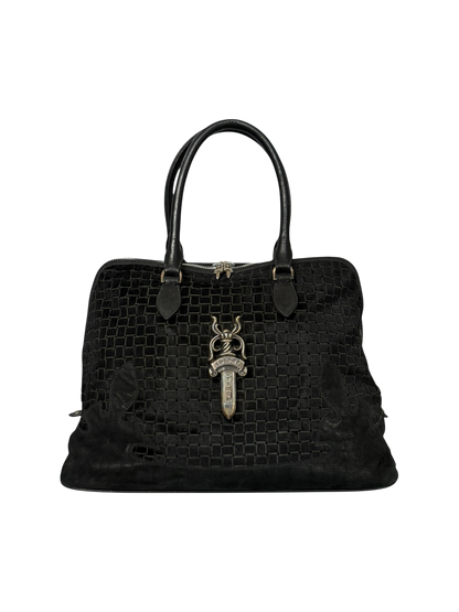 Chrome Hearts 90s Ponyhair Dagger Embelished Woven Handbag