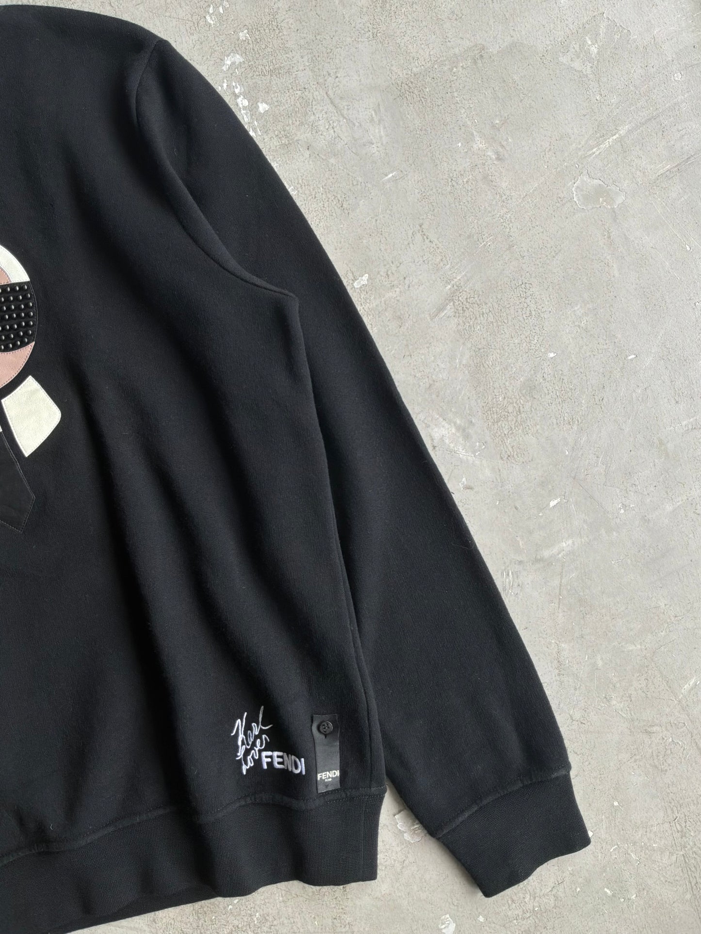 Fendi Karl Lagerfeld Black Crewneck