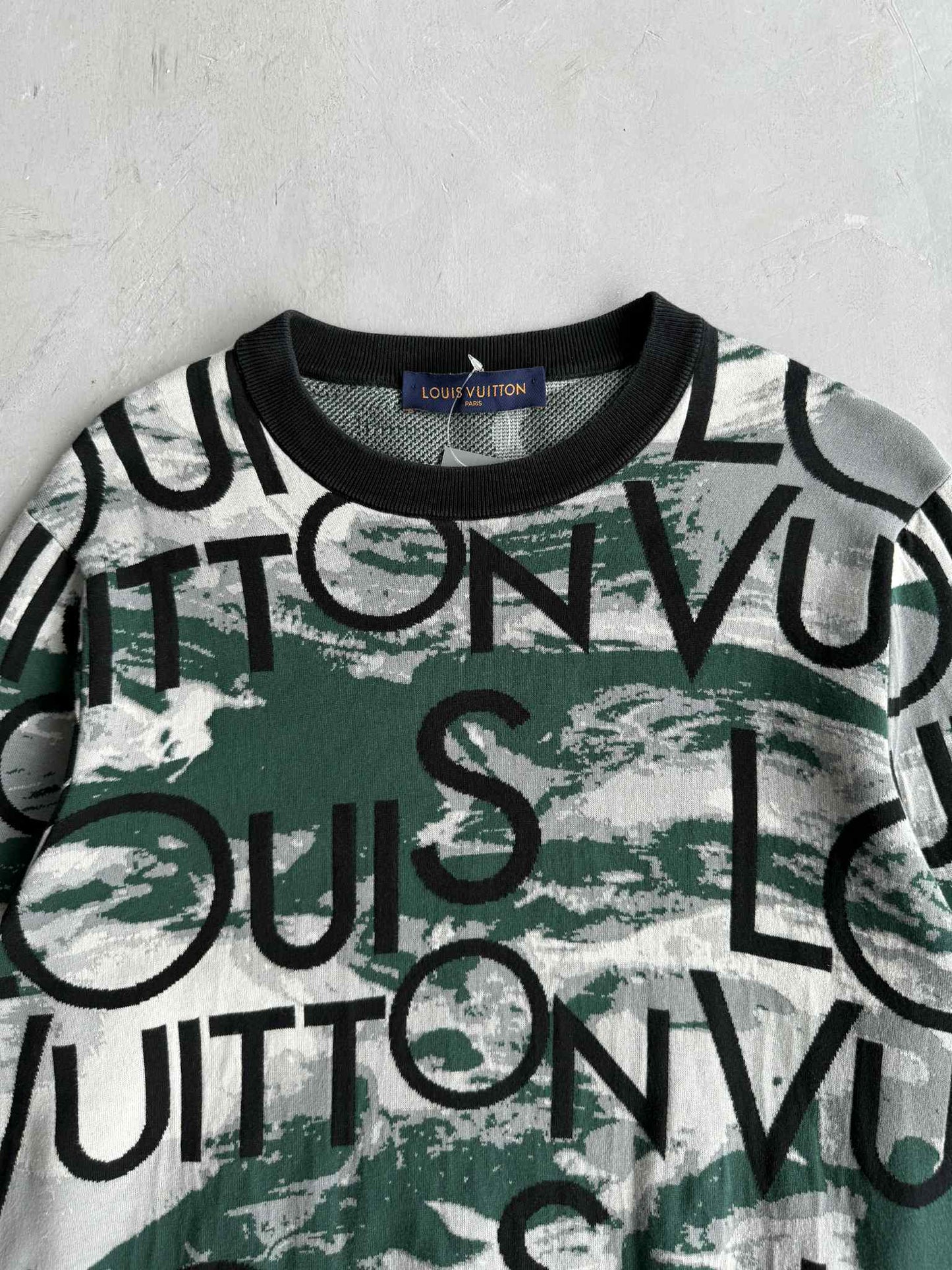 Louis Vuitton Camou Script Knit Crewneck