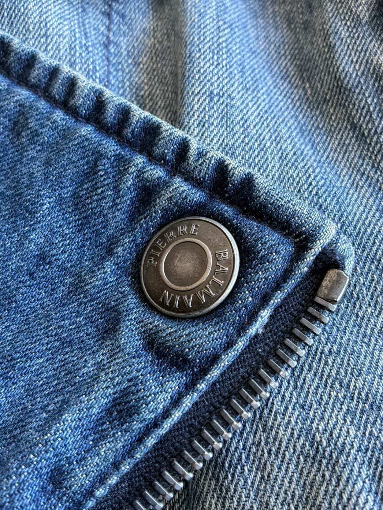 2010s Balmain Denim Biker Jacket