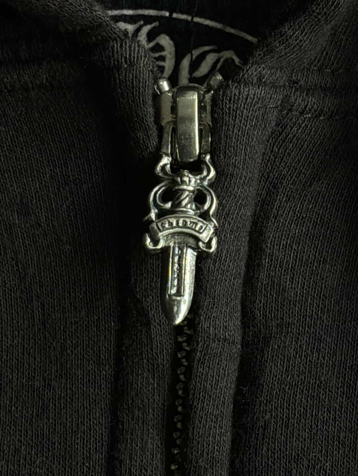 Chrome Hearts Vintage Red Cemetery Thermal Zip Hoodie