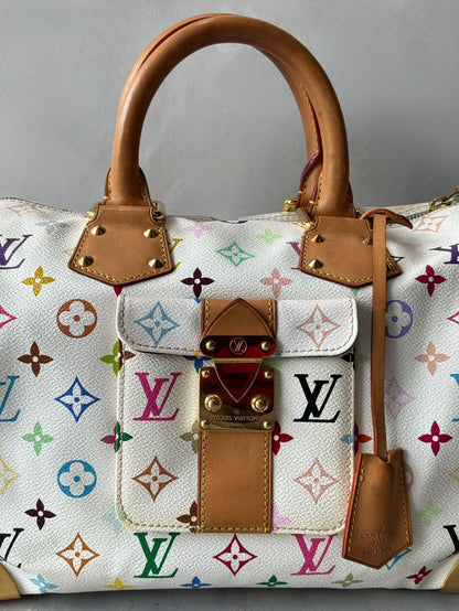 Louis Vuitton X Murakami White Multicolor Speedy 30