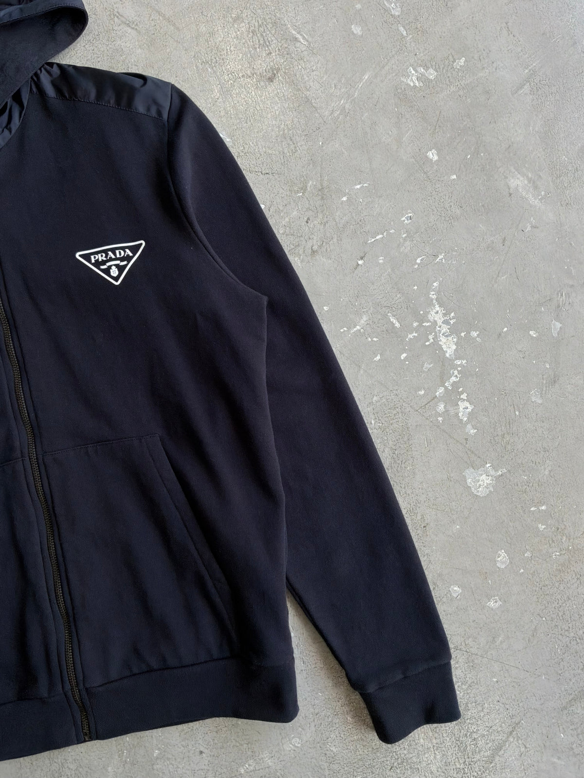 Prada Color Block Zip Hoodie