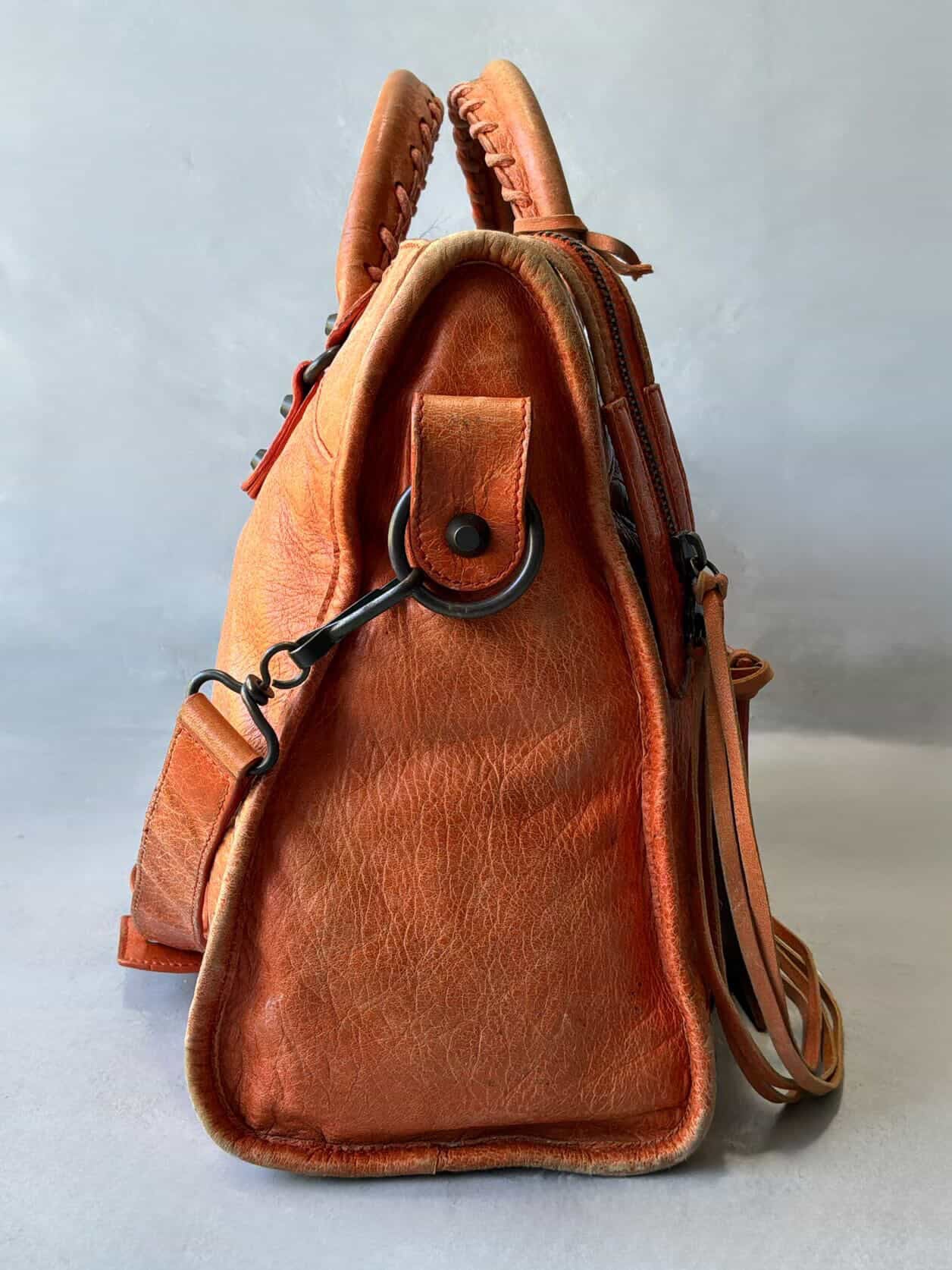 Balenciaga Classic City Orange Lambskin Bag