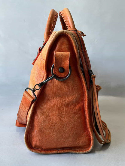 Balenciaga Classic City Orange Lambskin Bag
